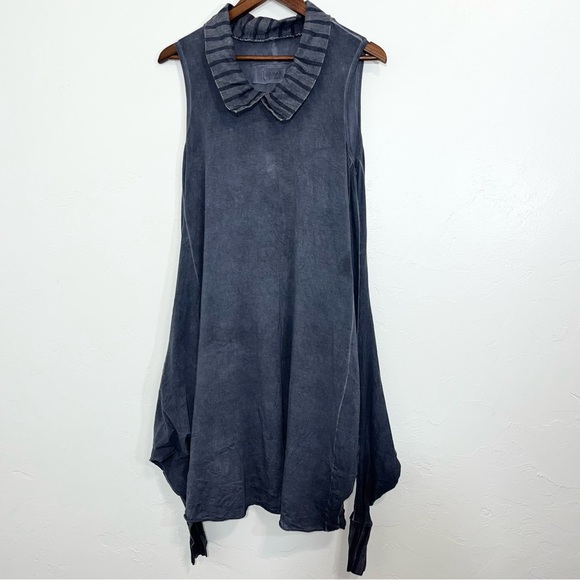 Luukaa Sleeveless Handkerchief Oversized Lagenlook Hem Tunic Top Size 8 - Picture 2 of 10